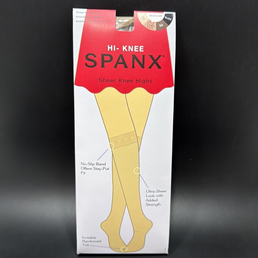 Spanx Hi-Knee Sheer Knee Highs Reinforced Toe S4 Mocha Brown One Size Regular